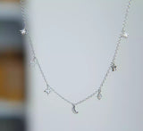 Moon and Star Necklace